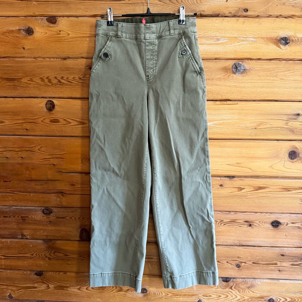 Spanx Stretch Twill Cropped Wide Leg Pants Small Petite